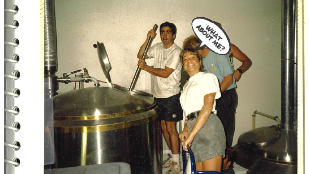 Picture from Pizza Port's first brew day in 1992