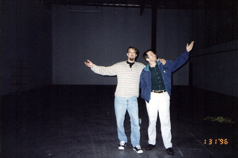 Photo of Greg Koch and Steve Wagner in empty building before Stone Brewing
