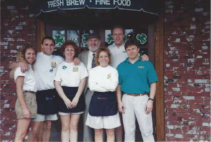 Employees in front of Callahan's Pub