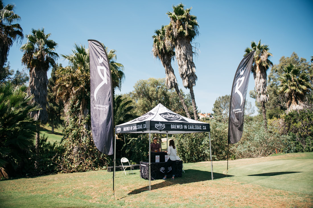 sponsor tent on golf course